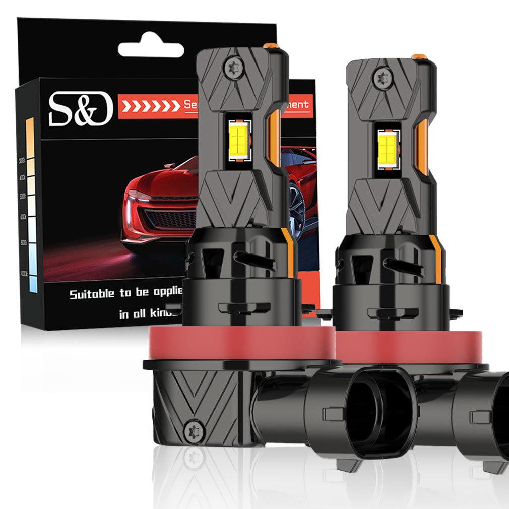 2Pcs H7 H4 LED CANBUS Headlight Bulbs H11 H8 9005 HB3 9006 HB4 for Car 30000Lm Super Bright Led Spotlights Wireless Turbo Fan Headlamp Auto Fog Light