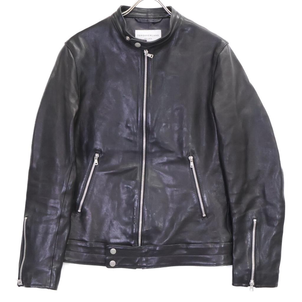 TOMORROWLAND Black Lambskin Leather Single Rider's Jacket Jacket M blackUsed