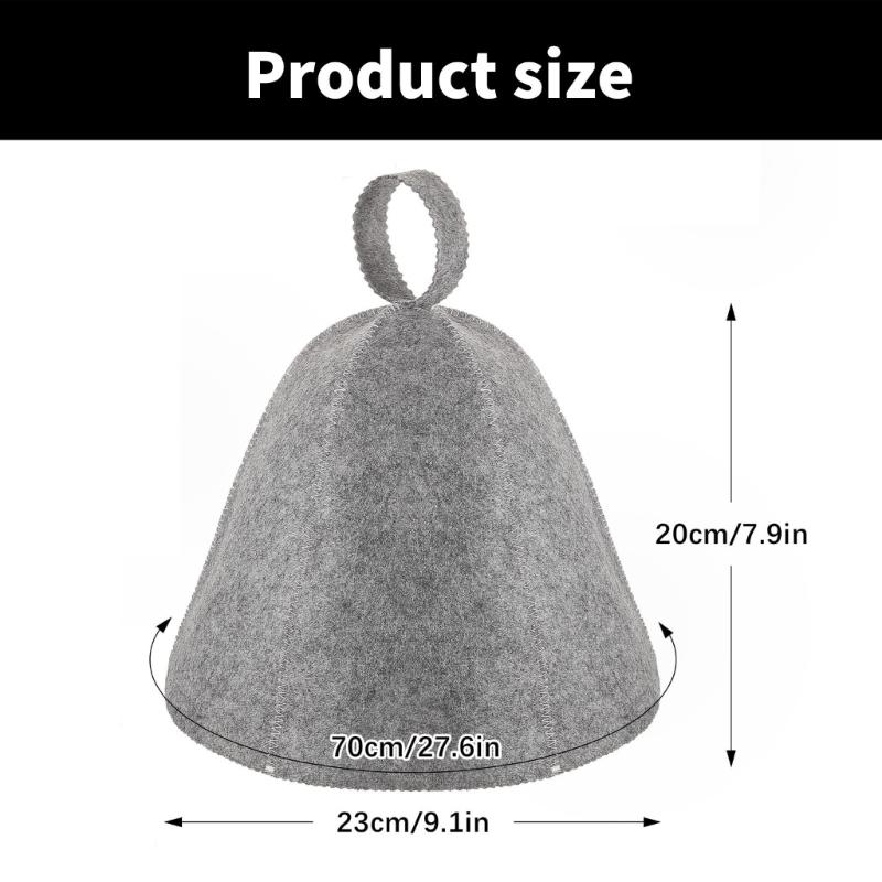 2Pieces Sauna Hat Set Comfortable Sauna Caps Travel Sauna Hat High Absorbency Felt Texture Perfect for Spa and Sauna Use