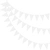 10m White Triangle Plastic Pennant Flags Wedding Birthday Party Decor Outdoor Bunting Garland for Camping Garden Baby Shower 5