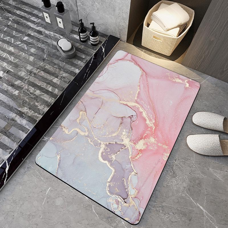 Diatomaceous Earth Bathroom Floor Mat - Light Luxury, Dirt-Resistant, Easy Clean, Wear-Resistant