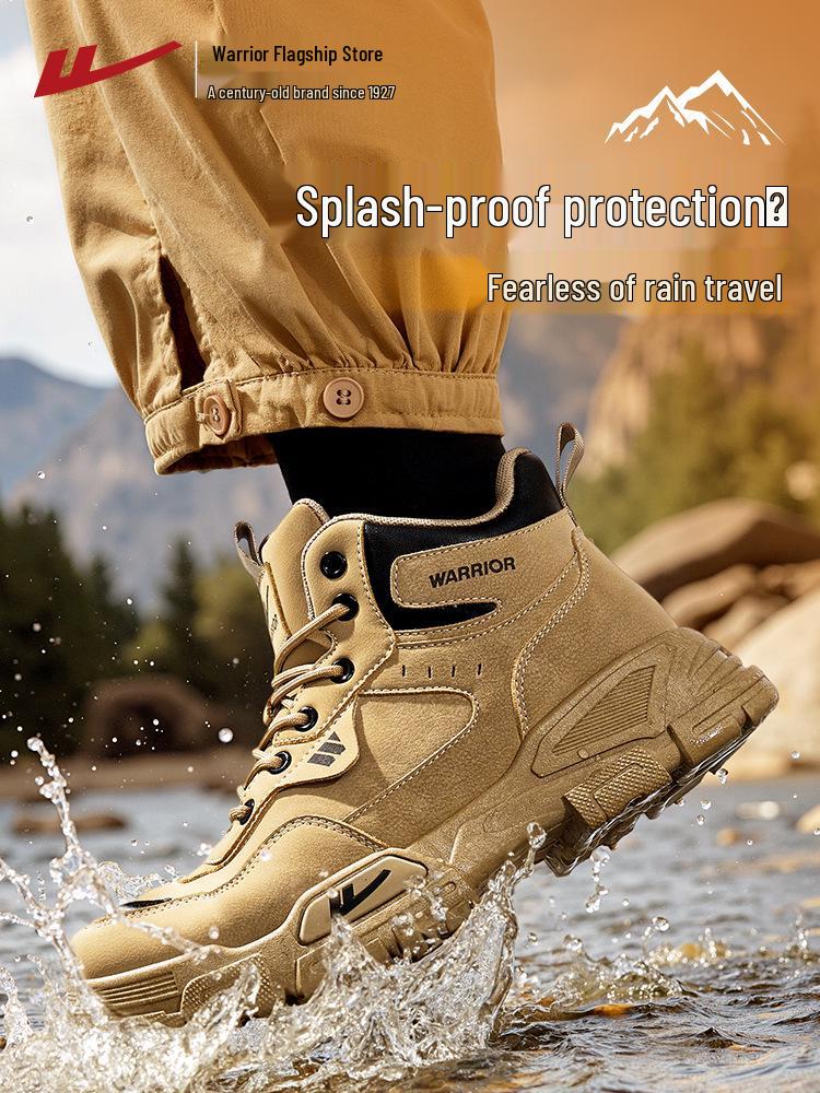 Warrior Men's High-Top Martin Boots - 2025 Height-Increasing Outdoor Hiking and Mountaineering Shoes