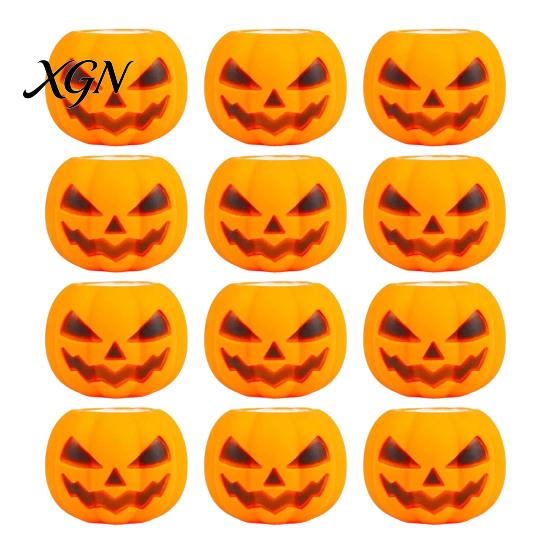 Ghost Pumpkin Toy Set 12Pcs Pop-up Squeeze Toy, Stress Relief Head Sensory Creepy Pinch Fidget for Party Favors Halloween Theme
