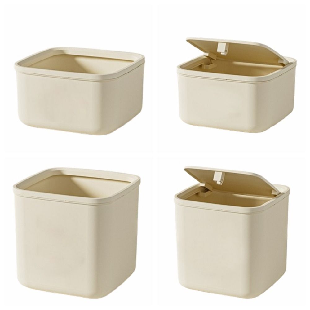Creative Desktop Garbage Bin Large Capacity Makeup Storage Box Bathroom Organizer  Office