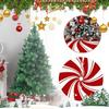 120cm Christmas Tree Skirt Red Swirl Peppermint Candy Snowman Reindeer Snowflake Xmas Home Party Decor Base Cover Carpet