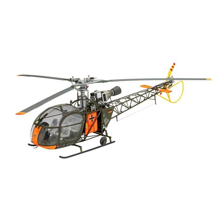 Maquette hélicoptère - revell - alouette ii - 191 pièces - échelle 1/32 - intérieur