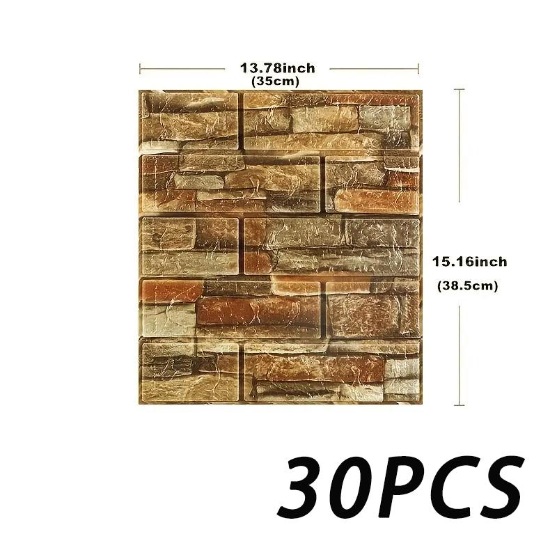 Retro color wallpaper 3D self-adhesive 35X38.5cm living room wall decoration wall sticker