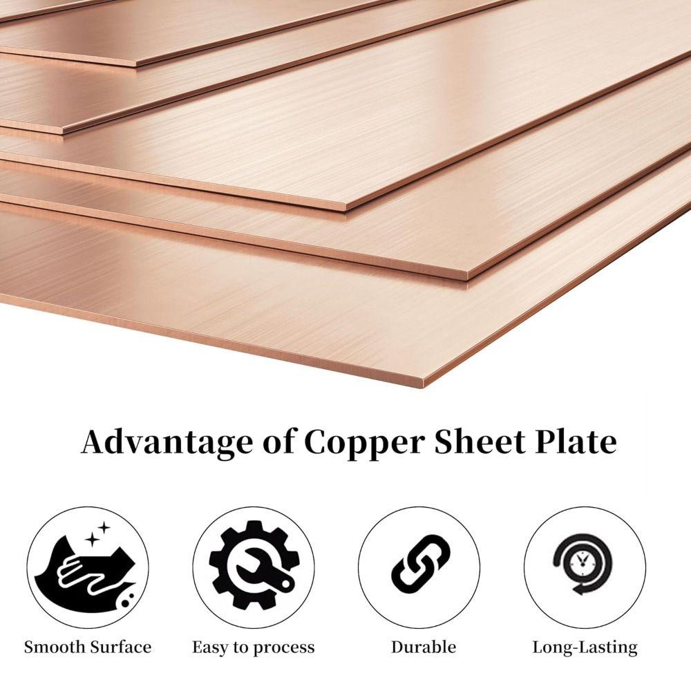 Dimensiuni Multiple Bară de Cupru Rectangulară T2 Cupru Pur Bare Plate Cupru Plat Placare Bijuterii