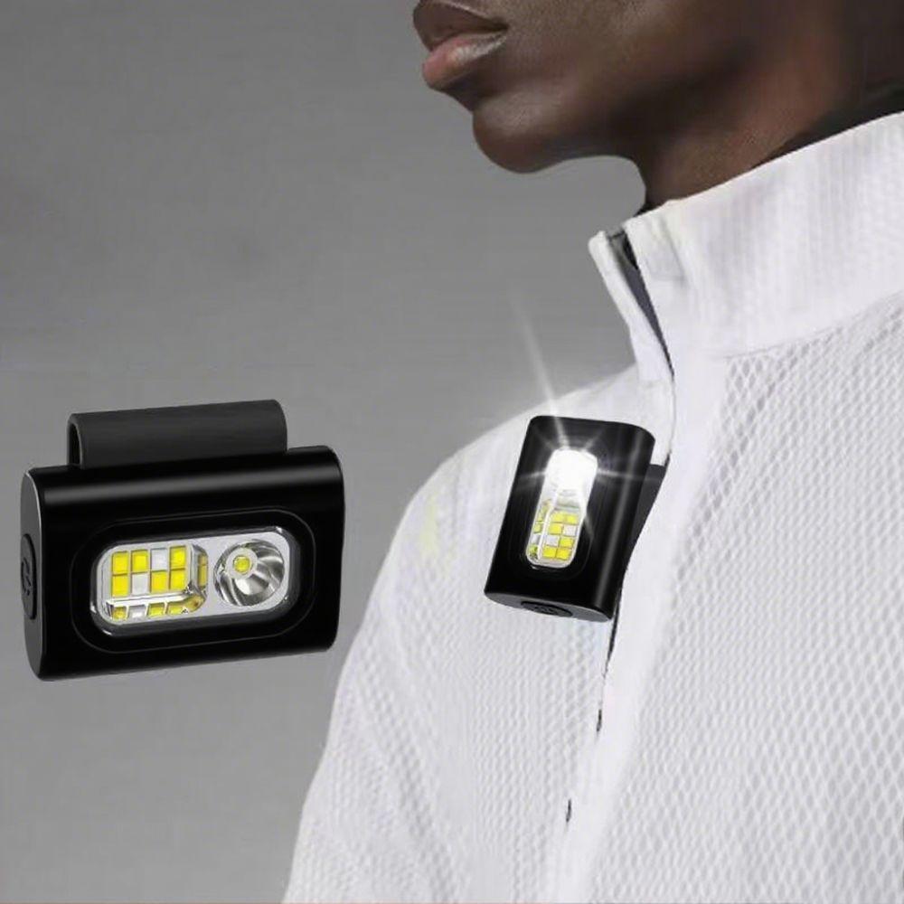 

High Visibility COB LED Headlight USB Rechargeable Safety Jogging Light Walking сірий