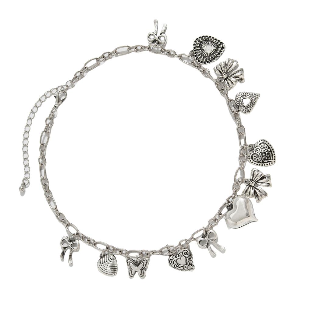 Punk-Stile Verstellbare Herzanhänger Elegante Halskette Praktisches Accessoire für Trendige Frauen Modeschmuck Geschenke