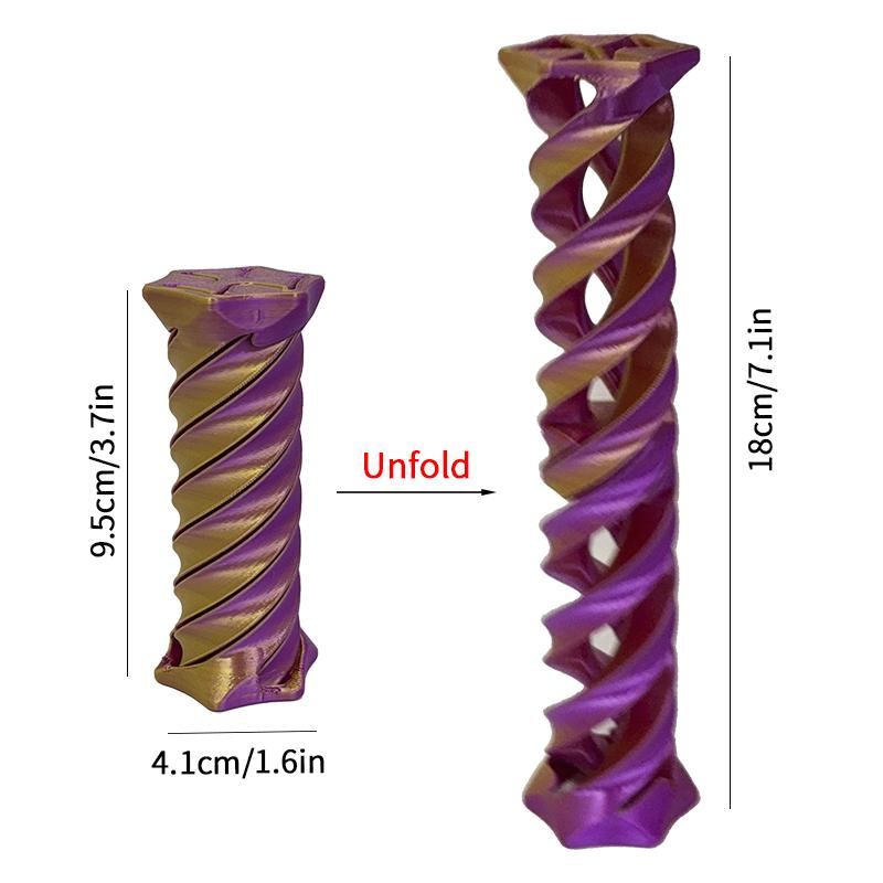 3D Printed Rotating Pyramid Toy 3d Spiral Cone Release Pressure Toys Desktop Accessorie Printed Through Pyramid Spiral Cone Toy