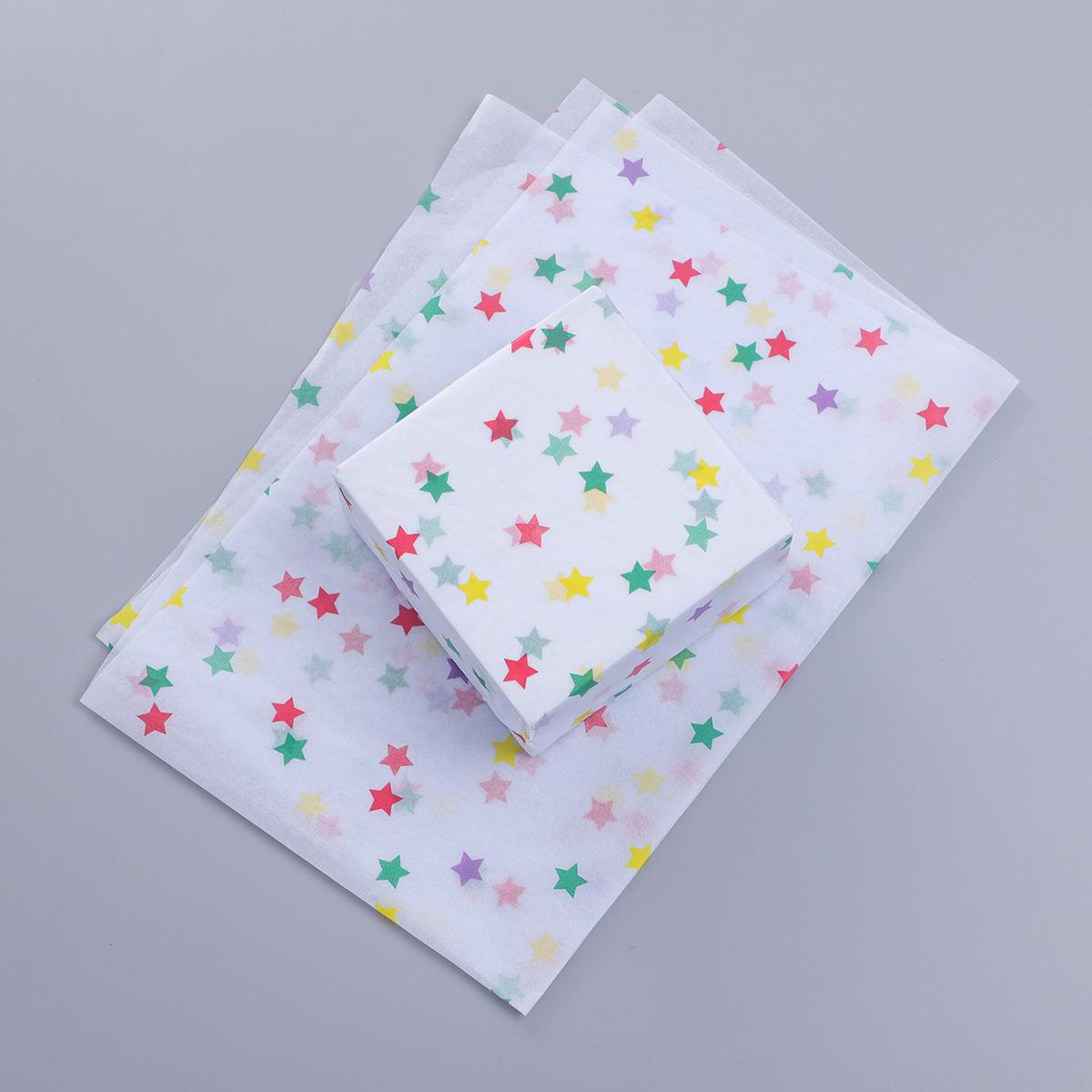 

10 листов/пакет 50*66 см папиросная бумага красочные звезды DIY ремесло цветы подарочная упаковка Свадебная вечеринка украшения дома поставки Deep colorful star