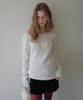 Sseomweeobeoteo Bold Logo Alpaca Boat Knit - Ivory