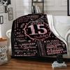 15Th Birthday Celebration Lightweight Blanket Ultra-Soft Great for Sofa Couch Office Bed Seasons Universal Versatile Accessory Gifts Y9