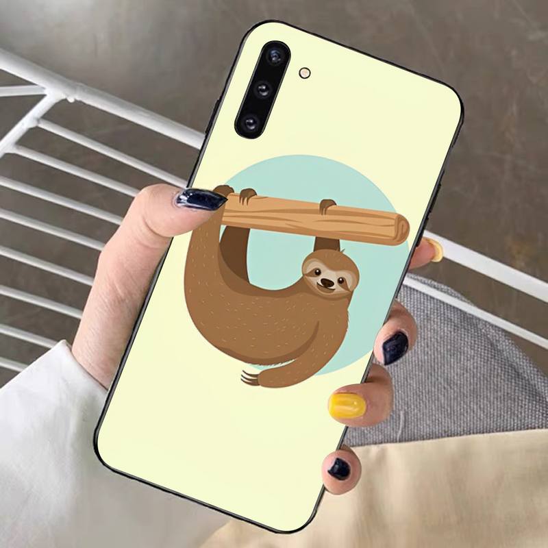 Roztomilý pouzdro na telefon s lenochody pro Samsung Note 5 7 8 9 10 20 pro plus lite ultra A21 12 72