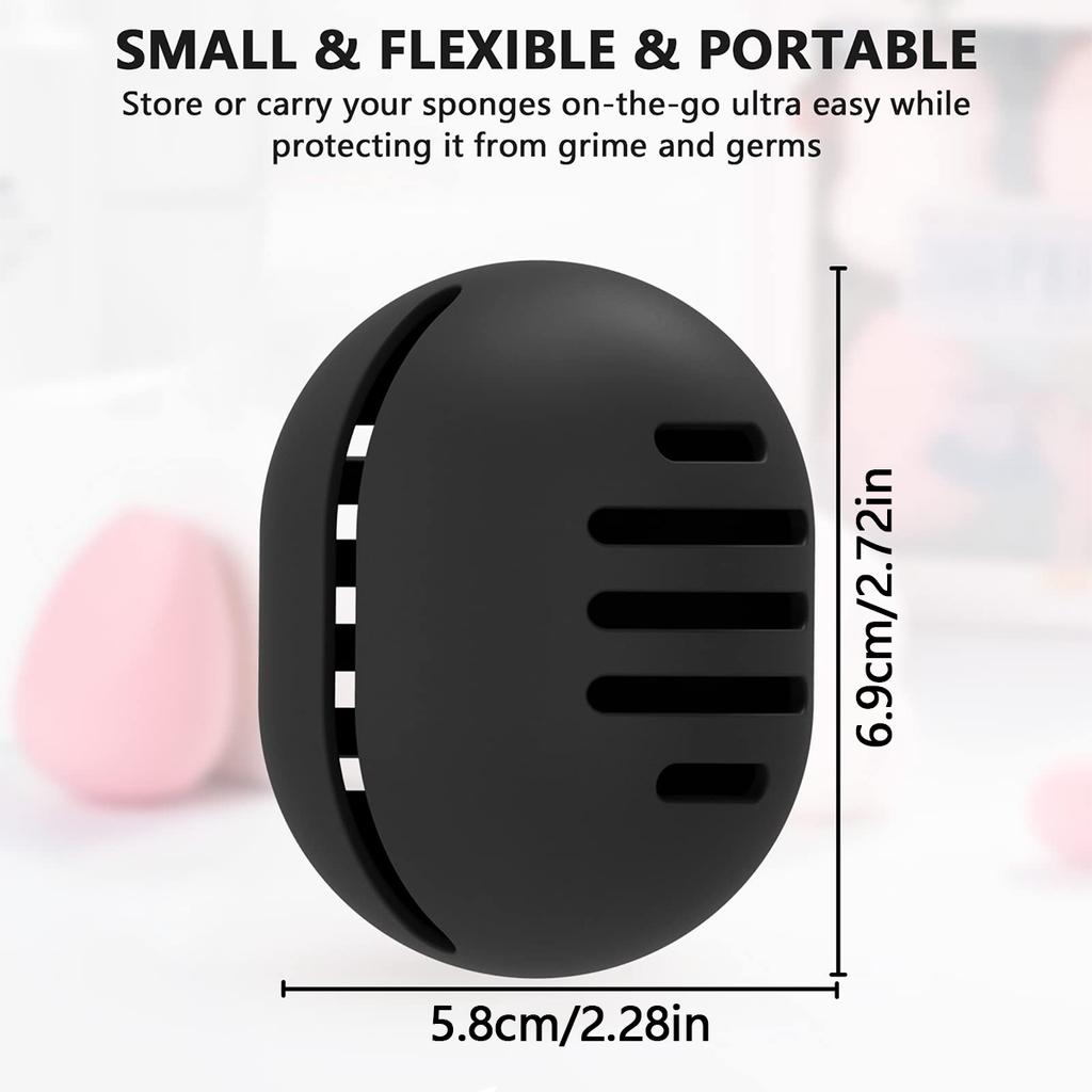 Premium 1PC Eco-friendly Silicone Porous Beauty Egg Storage Set Puff Storage Box Reusable Travel Portable Organizer.-zmt