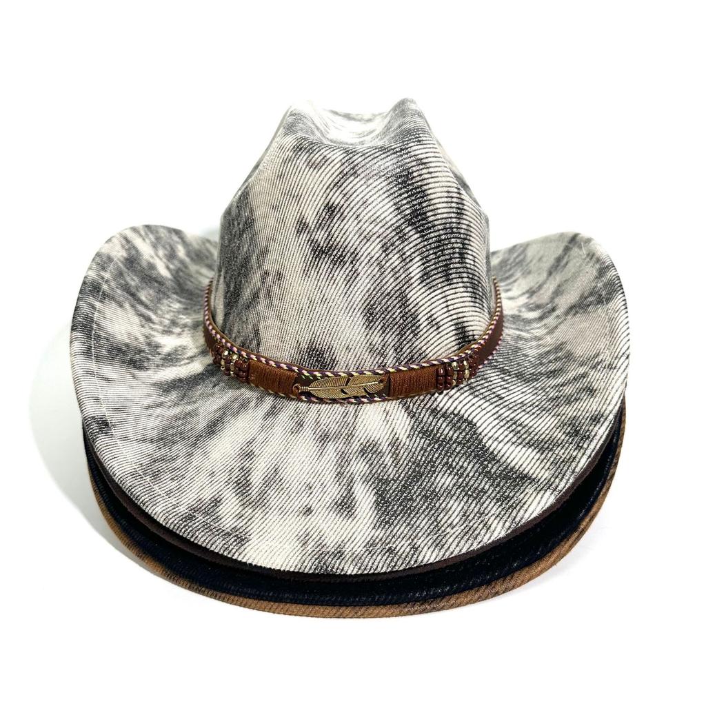 American Style Top Hat Retro Ethnic Style Western Cowboy Hat Retro Crack Felt Hat Tibetan Men'S And Women'S Hats