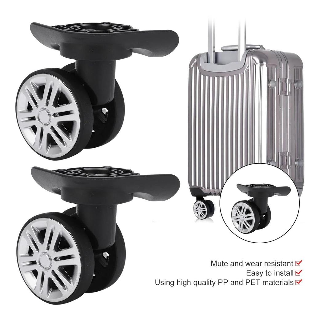 1 Pair Luggage Suitcase Wheels, Trunk Wheels, Luggage Wheel Spare Part Universal Wheel Replacement Luggage Suitcase Wheels for Luggage Suitcase