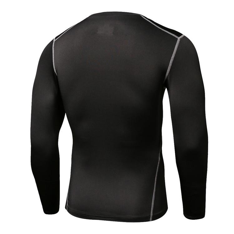 Pánské rychleschnoucí prodyšné kompresní kompresní punčochy - dlouhý rukáv s vysokým elastanem pro fotbal, basketbal a běh.