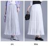 Women's 2026 Retro Ruffled Pleated Mesh Skirt - Slimming Elastic Waist, Early Spring