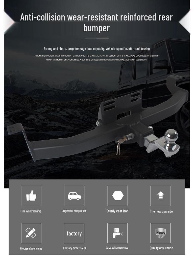 Toyota FJ Cruiser Modified Rear Trailer Hitch & Tow Hook Bracket