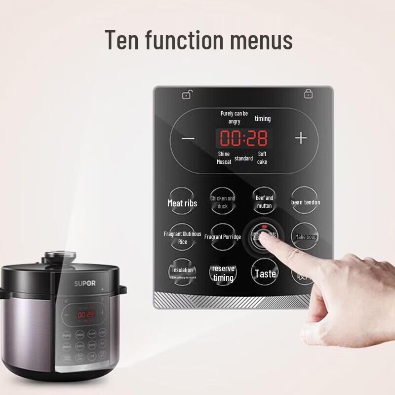 SUPOR 5L Aluminum Pressure Cooker for Gas Stoves
