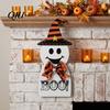 Entryway Halloween Decor Door Sign for Front Door, Wooden Ghost Pumpkin Black Cat Indoor Outdoor Ornaments Hanger Wreath, Rustic Farmhouse Welcome