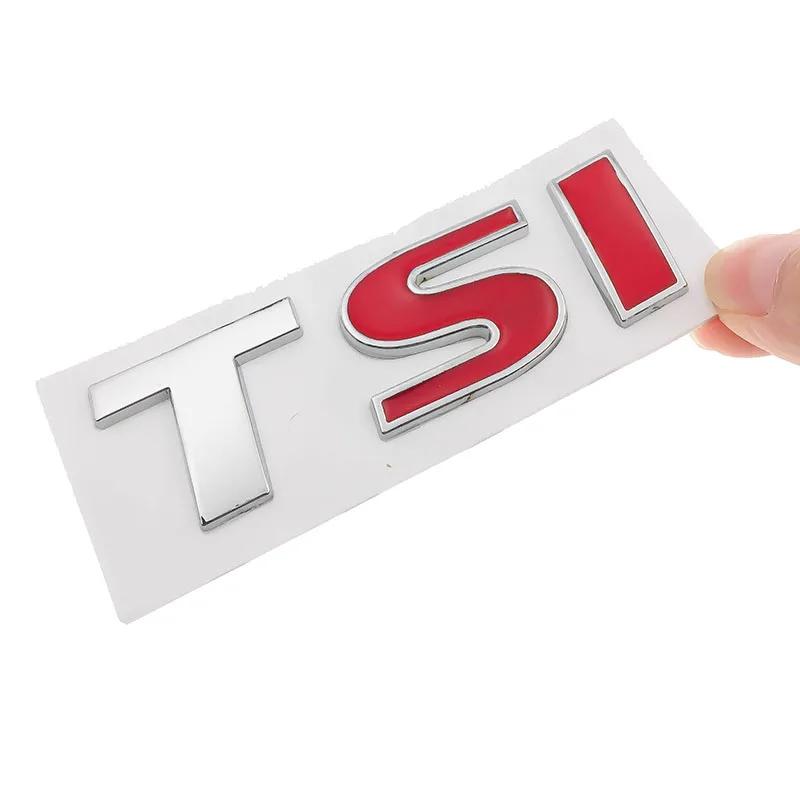 3D Metal Red TSI Logo Emblem Car Styling Badge Sticker Decal for VW Volkswagen Tiguan Polo Golf 4 5 6 MK6 Passat B5 B6 Zd1
