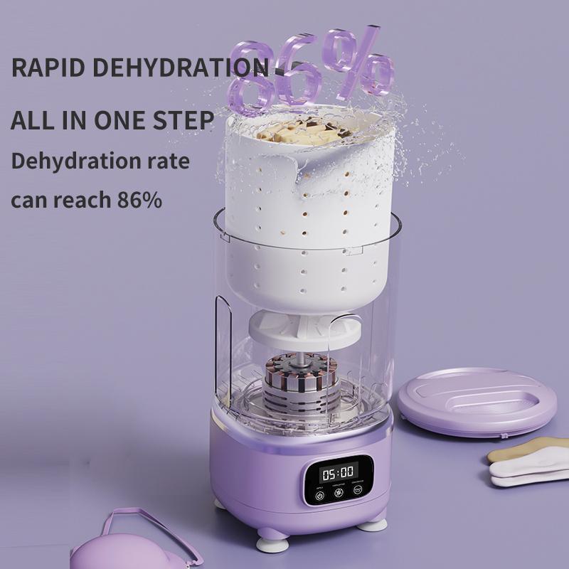 2L Wash & Dehydration-in-One Washing Machine with 390 High-Power Motor, Automatic Spin-Drying, Mini Washing Cup, and Portable Wireless Charging