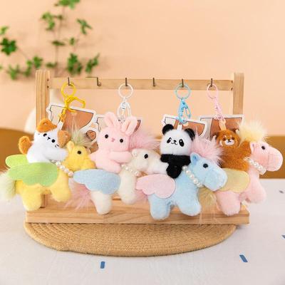 Plüsch-Pony-Schlüsselanhänger: Süßes Pferd Maskottchen Ornament als Geschenk für das Jahrestreffen