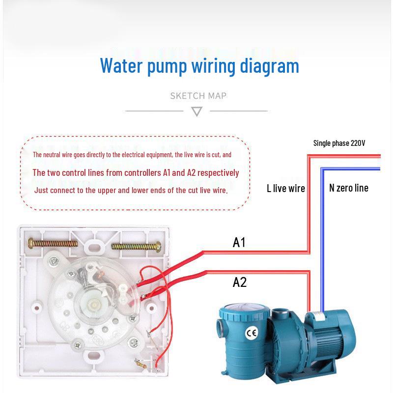 60-Minute 220V Timer Switch: Automatic Power Off for Water Pumps