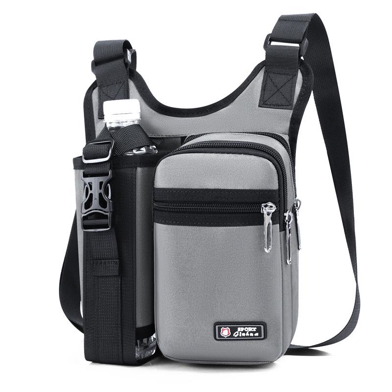 

Men s Large Capacity Crossbody Sling Bag - Outdoor Casual Kettle and Mobile Holder, Water Bottle Bag, Oxford Cloth Single Shoulder Bag