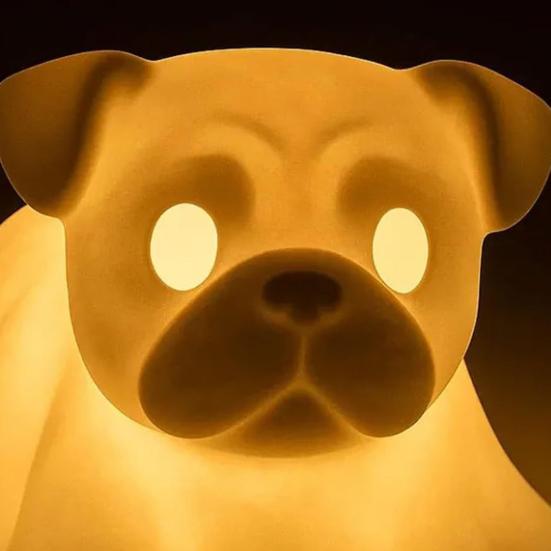 Halloween Ghost Dog Night Lamp Glowing Dachshund Pug French Bulldog Resin Statue Figurine Holiday Party Home Office Bedroom Decorative Lamp Dog Lovers
