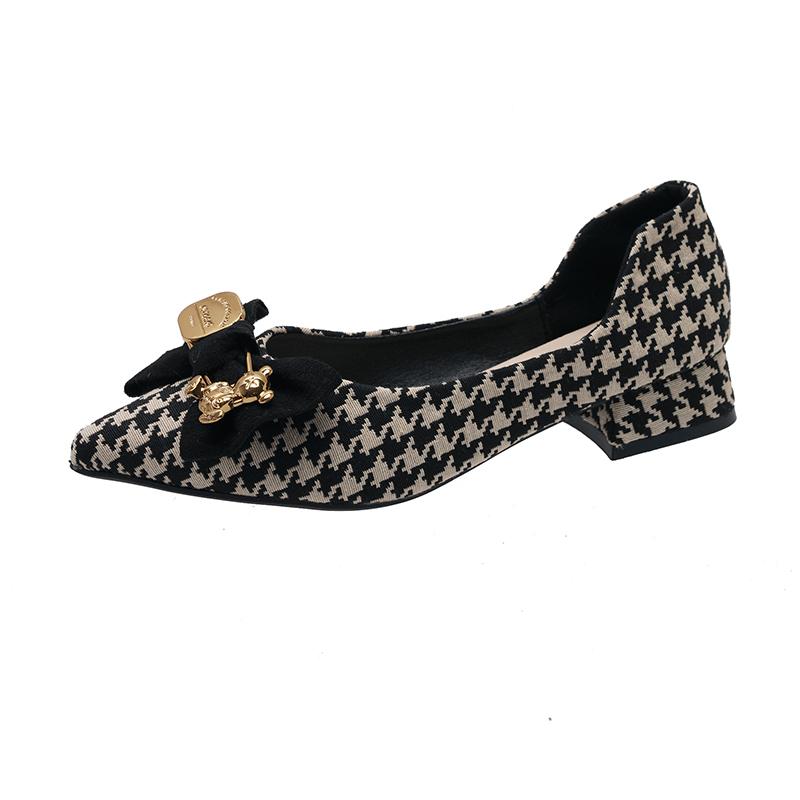 Fashion Women's Shoes 2024 Fashion Shallow Women's High Heels Hot Sale Butterfly-knot Office and Career Sexy Pointed Toe Heels Women