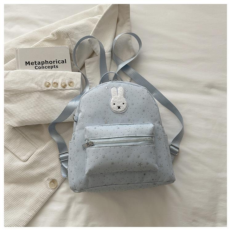 Schoolbag Korean Polka Dot Rabbit Star Contrasting Color Backpack Student Large Capacity Class Schoolbag Cute High Value Backpack Female