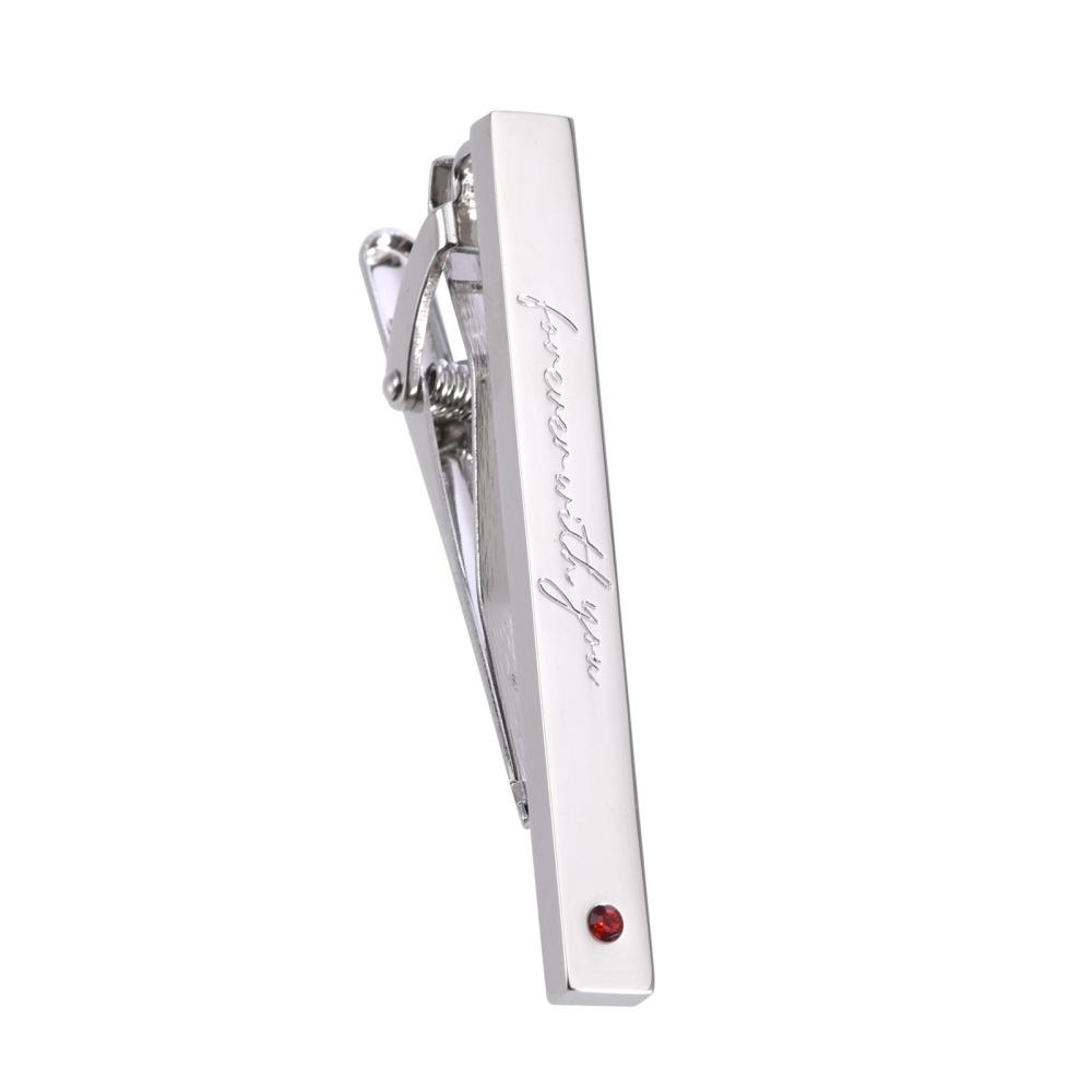 Men's Tie Clip, High-End Mirror Studded Diamond Tie Clip for Men, Paired with Gift Boxes.