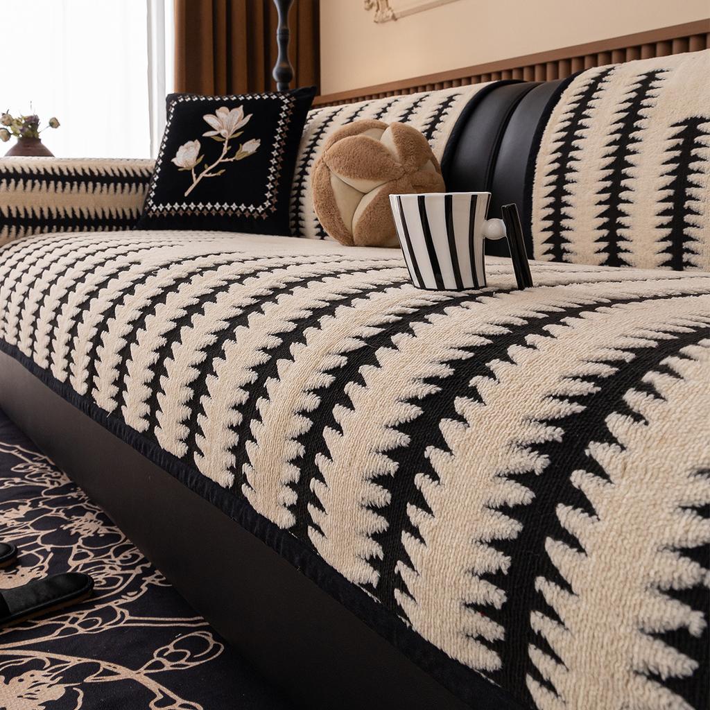 Autumn And Winter Plush Sofa Cushion  New Light Luxury High-End Non-Slip Seat Cushion Popular Sofa Cover Cover Cloth Towel