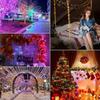 WS2812B RGB LED Fairy String Lights Smart IC Addressable Dreamcolor Strip with APP Remote Control for DIY Garden Party Christmas Decor