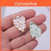 Cute White Ghost Brooch Adorable Metal Badge Fashion Accessory For Clothing And Bags