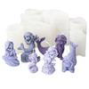 Mermaids Candle Silicone Mold Human Girl Soap Resin Plaster Mould Cake Chocolate Making Sleep Girl Statue Desktop Decor