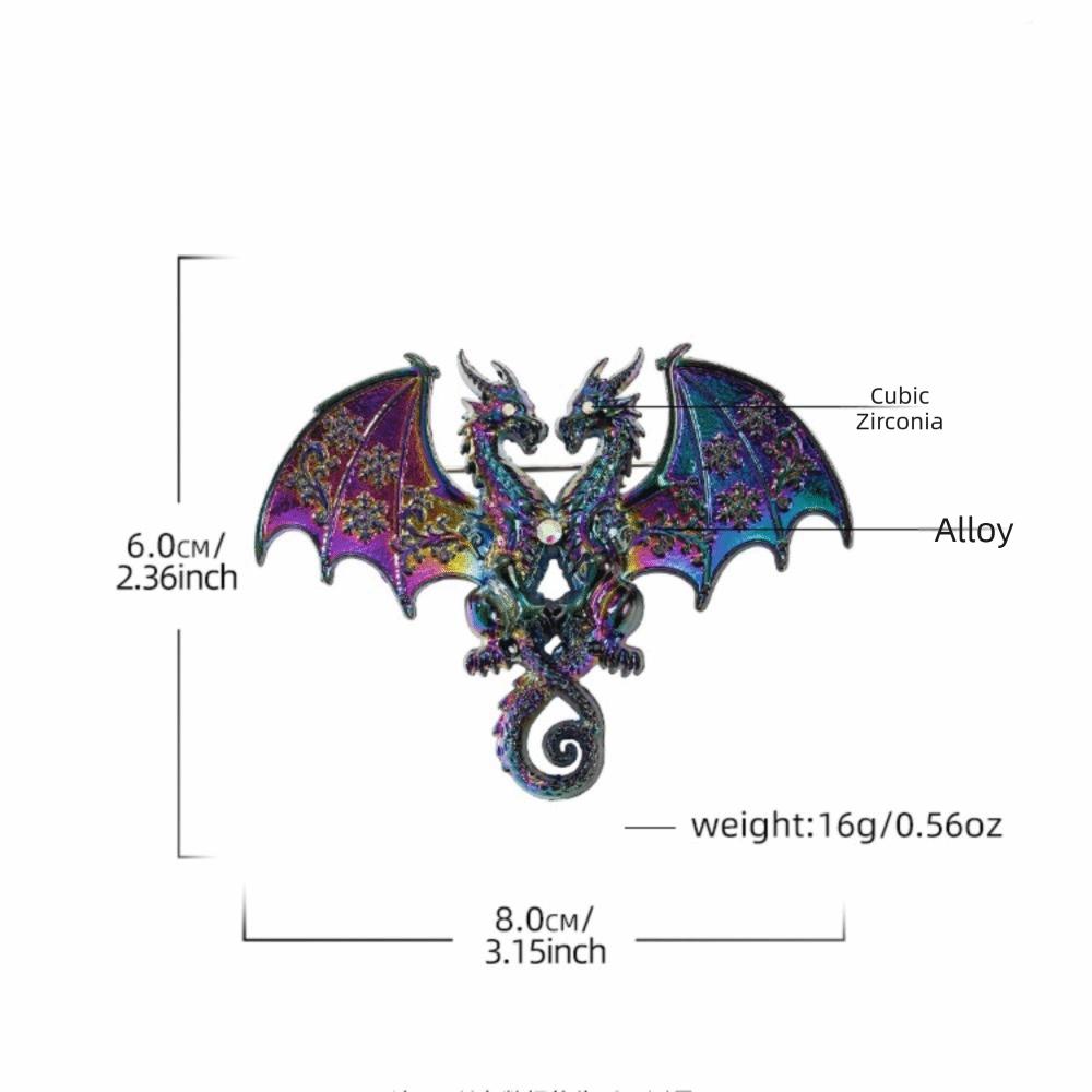 Sparkling Metal Dragon Brooches Novelty Elf Animal Brooch Fashion Brooch Pins Prom