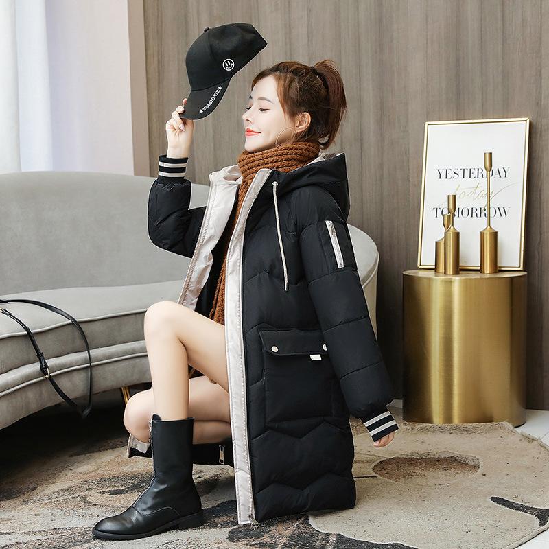 Long cotton-padded women's, new women's cotton-padded clothes loose large size women's cotton-padded jackets bread clothes winter women's jackets