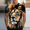 Printed Men's T-shirt Summer Casual T-shirt Animal Pattern Top Harajuku Short Sleeved Shirt