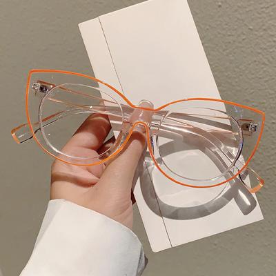 Vintage Anti-Blaulicht Optische Katzenaugenbrille Damen Luxusmarke Designer Myopie Korrektionsbrille Punk Cartoon Linienrahmen
