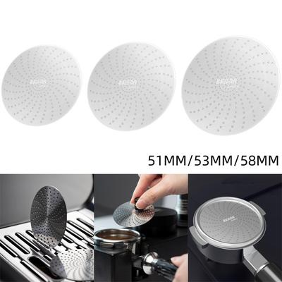 1 Adet Espresso Puck Ekranı 51MM, 53MM, 58MM Espresso Puck Ekranı 0.8mm Çift Katmanlı Kahve Filtre Ekranı Portafiltre Kahve Takımı İçin