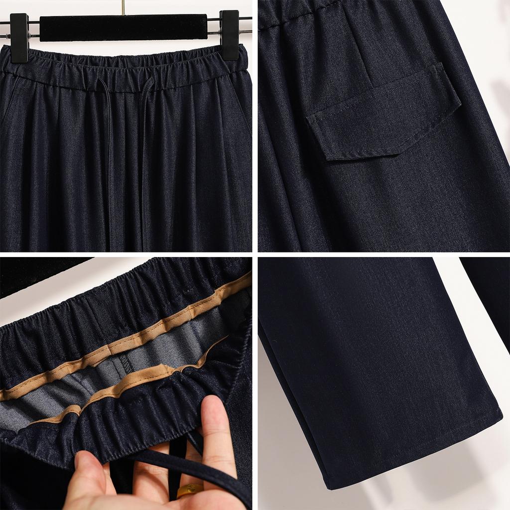 Wide-leg Pants Women's Summer New Thin Straight Jeans Loose Casual Mopping Pants