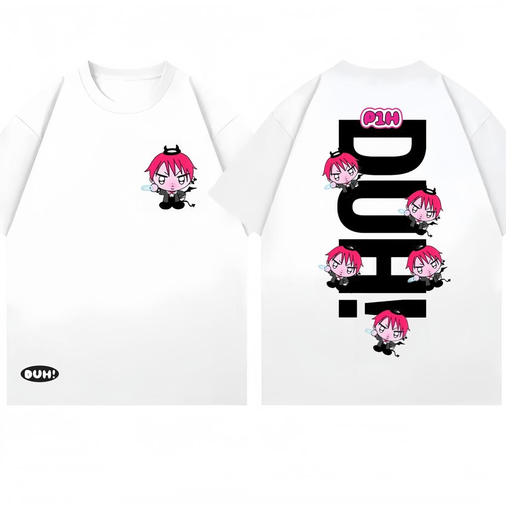 2025 Summer's New Korean P1Harmony Q-style Printed Graphic T-shirts for Women Short-sleeved T-shirts High-quality Streetwear