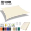 Sun Shade Sail 2/3/4/5/6M Rectangle UV Block Sunshade Cloth for Backyard Yard Deck Patio Garden Outdoor Activities and Facility
