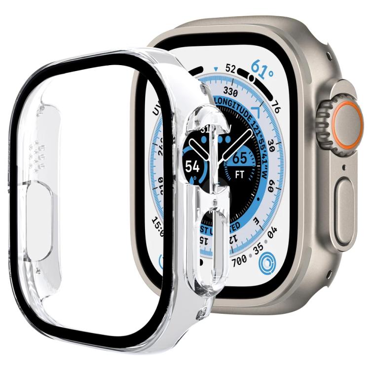 Tempered Glass Integrated PC Watch Case for Apple Watch Series 6/5/4/SE 44mm, Full Surrounded Anti-Fall Protective Cover, Case Only