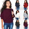 Stilvoller Damen Langarm Baggy Damen Pullover Gestrickter Oversize Pullover Jumper
